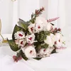 Dekorativa blommor Simulerade Peony Flower Artificial Home Wedding Fake Bouquet Engineering Garden Decoration Plastic Parts