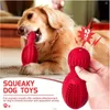 Dog Chew Toy для собак добывать медленную кормушку, резиновые зубы, очищающие жесткие игрушки для головоломки, интерактивные скрипучие собаки Toys T004SF