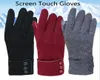 Écran tactile hiver gants chauds Textile à la maison dames doigt complet mode peluche à l'intérieur du poignet mitaines solide gant plus chaud WY8683828178