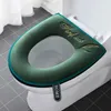 Kissen Winter Warme Weiche WC-Matte Universal-Toilettensitzbezug Badezimmer Reißverschluss Mit KlappdeckelGriff Wasserdicht Waschbar Abnehmbarer Haushalt