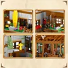 City Old Fishing Store Fisherman Cabin Wharf Model Building Blocks Village Wood House Street View Mini Bricks Moc Toy Kid Gift