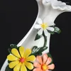 Vases 1 Pc Ceramic Vase Flower Relief Living Room Balcony Desktop Home Decoration Arrangement Decorations Housewarming Gift