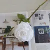 Decoratieve bloemen gesimuleerde zijdedroge kunstmatige rozentakken Bruiloft Pography Boeket Woonkamer Tuin Geel Roze Rozen Decoratie