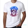 Mens T-shirts Fashion Cotton Oneck lejon tryckt t-shirt för män sommar kort ärm avslappnad hiphop tshirt topps tees7030921 droppe delive dhxyr