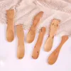 Skedar 200st/Lot Novely Wood Ice Cream Spoon Cute Animal For Kids Dessert Wood LX0163