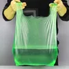 Cadeau cadeau 100pcs 4 couleurs gilet sac en plastique au détail supermarché épicerie à emporter emballage cuisine propre poubelle