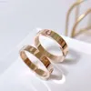 CGR004 18k Real Gold Romantic Love Rings with Screw for Women and Men Engagement Wedding Band 3.6mm Promise Rings Jewelry Gift