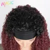 Wigs Magic Headband Wig 30 Inch Long Kinky Curly Synthetic Wigs Natural Looking Headband Scarf Wig Omber Blonde For Black Women