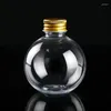 Storage Bottles 20pcs 150ml Mini Bulb Clear Candy Jar Empty Plastic Fillable DIY Drift Wishing Random Color 8x6.5x6.5cm