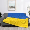 Decken Flagge der Ukraine Decke Mode Benutzerdefinierte Ukrainisch Kiew Europa Land Kiew Typografie Blau