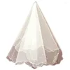 Voiles de mariée Voile de mariage à 1 niveau pour les mariées longueur de taille courte accessoires de cheveux en tulle