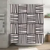 Shower Curtains Bold Graphic Memphis Pattern Black & Pink Curtain 72x72in With Hooks Personalized Privacy Protection