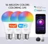 Ampoules Tuya E27 LED lumières ampoule RGB CW WW Wifi lampe Alexa Smart Compatible avec Google Assistant pour la décoration de la maison LED6094966