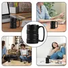 Tasses Tasse en céramique de pneu de voiture 3D Unique 400 ml cadeau de nouveauté conception noire givrée pour des Moments de café et de thé frais grand distinctif