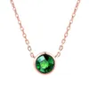 Simple Circular 6mm AAA Zircon Small Pendant Necklace for Women's Popular Zircon Jewelry Wholesale