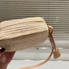 Designers super beautiful straw woven camera bag new popular Messenger bag single shoulder bag casual and versatile lightweight and practical size 20*12CM