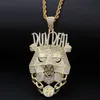 Collier pendentif Bundeal personnalisé glacé en or jaune 14 carats Micro pavé laboratoire diamant Hip Hop hommes bijoux 281p