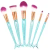 6 Ny sjöjungfrun Makeup Brush Gradient Color Scrub Makeup Makeup 3D Makeup Tool Amazon