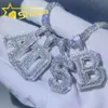 Passa il tester del diamante Personalizzato S925 Sterling Silver Micro Pave Hip Hop Iced Out Vvs Moissanite Diamond Letter Ciondolo