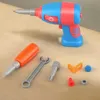 Blocks Kids Electric Drill Screw Kit Toys 3D Creative Dinosaur Puzzle Educational Toys Children Building Bricks Toys DIY Electric Drill 240401