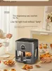 Air Fryers 220V Rongshida Air Fryer - New high-capacity and visually panoramic with borosilicate glass Y240402