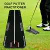 AIDS Golf Putt Tutor acrylic Golf Put Assistant Portable Golf Putter les outils d'entraînement miroir pour les adultes pour enfants débutants