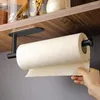 Suporte adesivo de papel higiênico para cozinha, aço inoxidável, montagem na parede, rolo, toalha, guardanapo, suporte absorvente, cabide de tecido