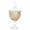 Lagringsflaskor Tall Candy Bowl Crystal Biscuit Barrel Vintage Wedding Decor Glass Jar Rack