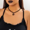 Pendant Necklaces 634C Punk Style Necklace Gothic Neck Jewelry Medieval Statement Y2K Little Thorn Collarbone Chain