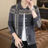 Chandails pour hommes Fine Fashion Slim Belles lettres Casual Pocket Cardigan Style britannique Version coréenne de la tendance Tous les hommes en vrac