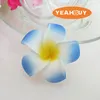 装飾的な花100pcs 7cm Hawaian 5colors Real Touch人工PE Frangipane Plumeria Flower Heads DIYウェディングパーティーヘッドウェア