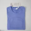 LLCヨガ服lu-088女性ヨガTシャツレディースTシャツ高弾性通気性ランニングトップクイック乾燥シームレススポーツサイクリングジムウェアルーグッド