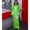 Ubrania etniczne Afrykańskie sukienki imprezowe projektant mody Tradycyjna szata panny młodej na wieczór ślubny w Nigerii Bazin Rich