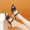 Sandalen Plattform Schuhe Hausschuhe Sommer Koreanische Version Weibliche Dicke Ferse Offene spitze Schuh Zwei Tragen Cool