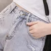 Jeans femininos 2024 y2k angustiado mulheres buraco quebrado lápis beading cintura alta slim fit calças femininas lavadas tornozelo comprimento calças xxl