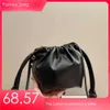 Designer Chain Women Luckybags Acrylic Mini Handbags Bucket Purse Woven Leather Handbag Cloud Cowhorn Bag Girl 230915