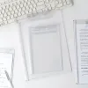 A4 Acryl -Zwischenablage, A4 A5 Clipboard -Papierhalter Schreibplatine mit geringer Profil -Clip und Lineal Scale Edge für Dokument