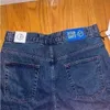 Mens Shorts Mens Shorts Harajuku Street Clothing Polar Big Boy Dark Blue Jeans Shorts Y2K New Hip Hop Cartoon Embroidered Pockets denim gym shorts for menC240402