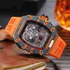 Luxury Mens Watch Richa M Fibre for Men Limited Edition Silicone Sprap Sports Sapphire Mirror Automatic Watch Designer Designer Wristproals Affiche X5ID