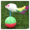 Cat Toys Fengpei Pet Products Factory Direct Tumbler Fun Toy Feather Mouse Swinging Wholesale Drop Delivery Home Garden Supplies DHBKX