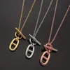 Fashion Pig nose OT buckle necklace lovers Pendant Necklaces for men Women Party Wedding Jewelry baptism jewelry