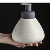 Dispenser di sapone liquido Texture opaca Bubbler in ceramica Bottiglia di shampoo Accessori da bagno portatili a mano