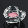 Bougeoirs 1PC Mini verre clair cristal amour chandelier boule base pièce maîtresse décor pour table décoration de mariage
