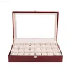 Watch Boxes Cases 24 Slots Red Bright Lacquer Wooden Box Organizer Luxury Large Jewelry Display Storage Box Cushions Case Wood Gif1140330