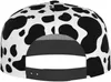 Ball Caps Cowhide Milk Cow Print Flat Bill Hat Unisex Snapback Baseball Cap Hip Hop Style Visor Blank Adjustable Black