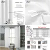 Sheer Curtains Modern White Blackout For Living Room Blinds Windows Curtain Balcony Doorway Hall Drape Elegant Long Tende Cortinas D Dhr71