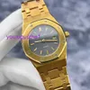 Luxury AP Wristwatch Royal Oak Series 14470BA Dark Grey Plaid dial 18K Royal Material Date Display Automatic Mechanical Watch