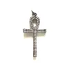 Bracelets 5pcs ankh cross charme pendant femmes Bracelet Collier Faire de la zircone pave bling