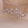 Hårklämmor Barrettes Tillbehör Glänsande Rhinestones Combs Sier Color Jewelry for Women Girls Mothers Day Ornaments Gift Drop Delivery H OTP3W