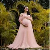 PO shoot off Shoulder Lace Maternity Dress for Poshoot妊娠ドレス